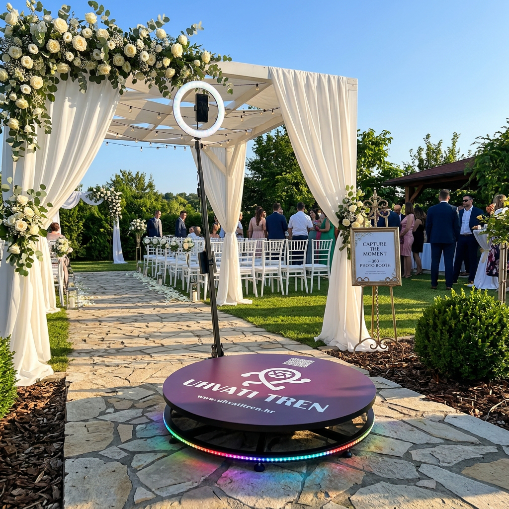 360 Photo Booth at an outdoor wedding in Velika Gorica